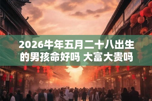 2026牛年五月二十八出生的男孩命好吗 大富大贵吗