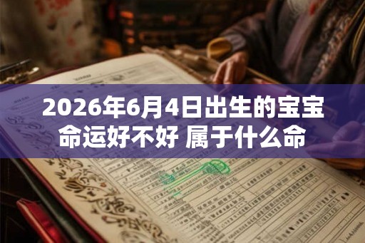 2026年6月4日出生的宝宝命运好不好 属于什么命