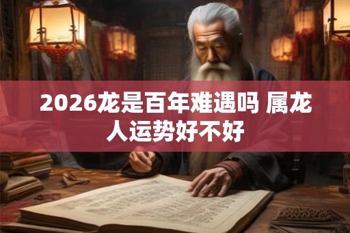 2026龙是百年难遇吗 属龙人运势好不好