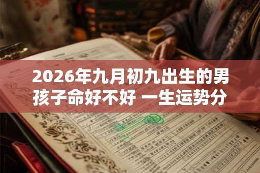 2026年九月初九出生的男孩子命好不好 一生运势分析