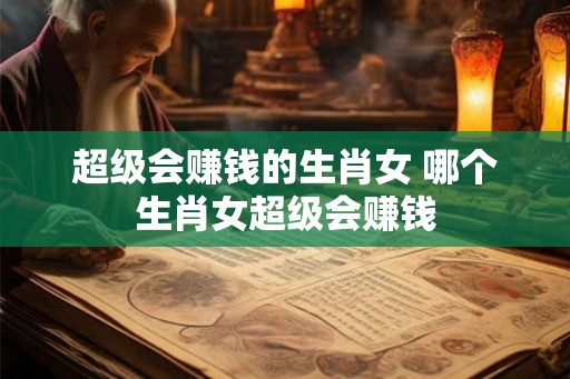 超级会赚钱的生肖女 哪个生肖女超级会赚钱