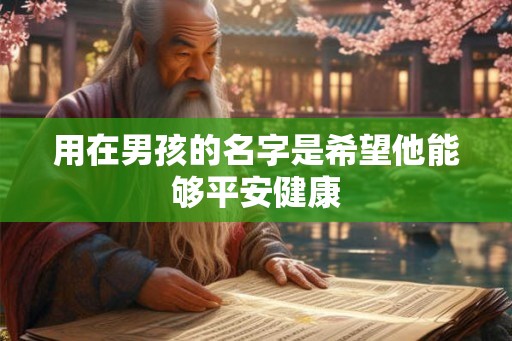 用在男孩的名字是希望他能够平安健康