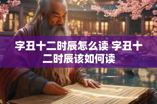 字丑十二时辰怎么读 字丑十二时辰该如何读