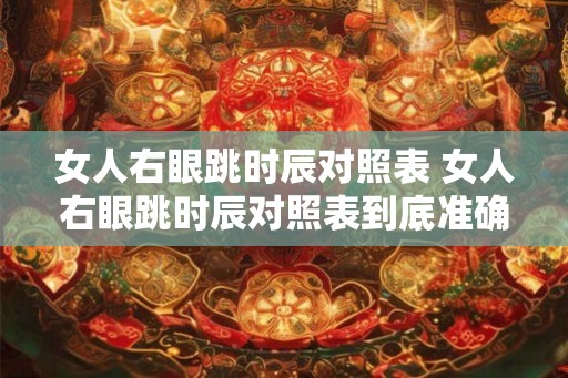 女人右眼跳时辰对照表 女人右眼跳时辰对照表到底准确吗