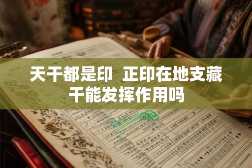 天干都是印  正印在地支藏干能发挥作用吗