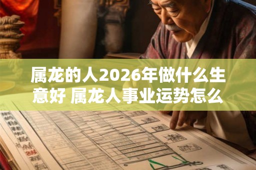 属龙的人2026年做什么生意好 属龙人事业运势怎么样