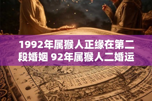 1992年属猴人正缘在第二段婚姻 92年属猴人二婚运势如何