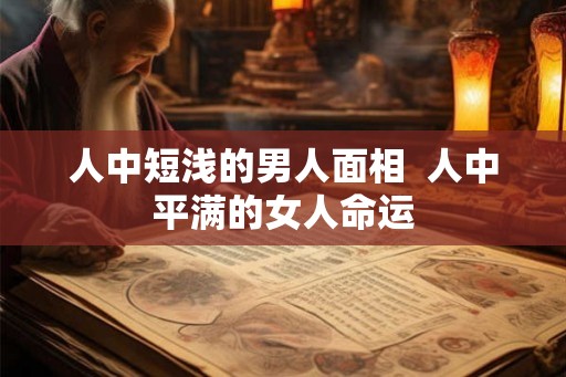 人中短浅的男人面相  人中平满的女人命运