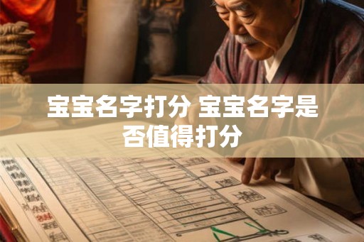 宝宝名字打分 宝宝名字是否值得打分