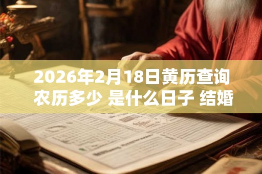 2026年2月18日黄历查询 农历多少 是什么日子 结婚吉时