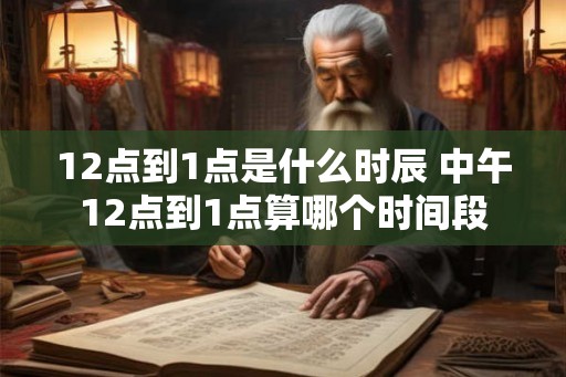 12点到1点是什么时辰 中午12点到1点算哪个时间段 12点到1点是什么时辰 中午12点到1点算哪个时间段