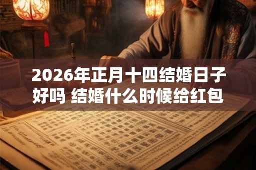 2026年正月十四结婚日子好吗 结婚什么时候给红包