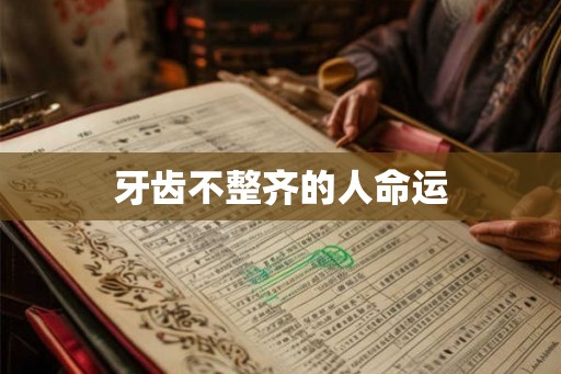 牙齿不整齐的人命运