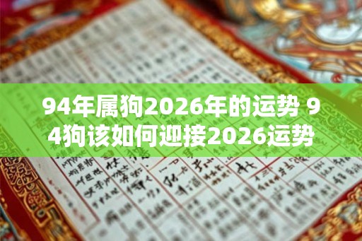 94年属狗2026年的运势 94狗该如何迎接2026运势