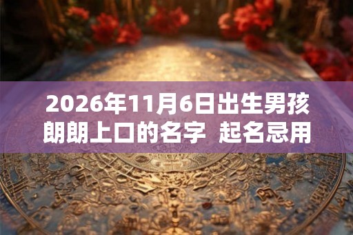 2026年11月6日出生男孩朗朗上口的名字  起名忌用字