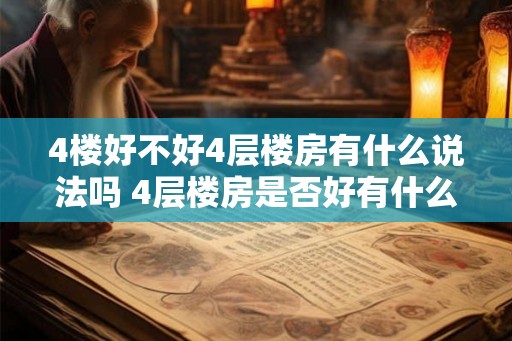 4楼好不好4层楼房有什么说法吗 4层楼房是否好有什么看法