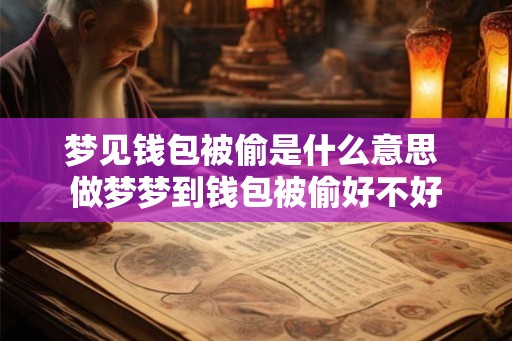 梦见钱包被偷是什么意思 做梦梦到钱包被偷好不好
