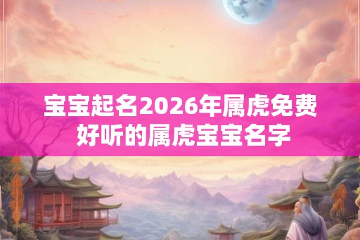 宝宝起名2026年属虎免费 好听的属虎宝宝名字