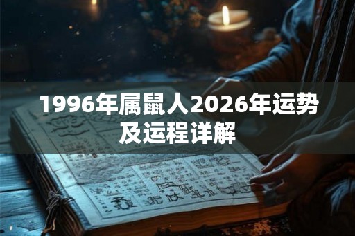 1996年属鼠人2026年运势及运程详解