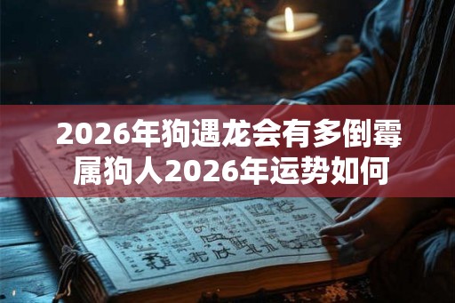 2026年狗遇龙会有多倒霉 属狗人2026年运势如何