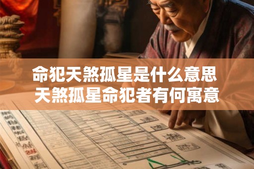 命犯天煞孤星是什么意思 天煞孤星命犯者有何寓意