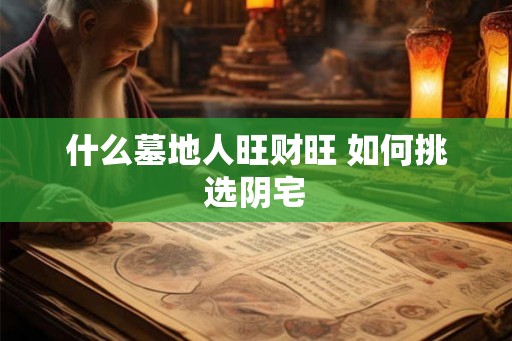 什么墓地人旺财旺 如何挑选阴宅