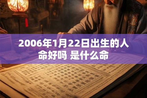 2006年1月22日出生的人命好吗 是什么命