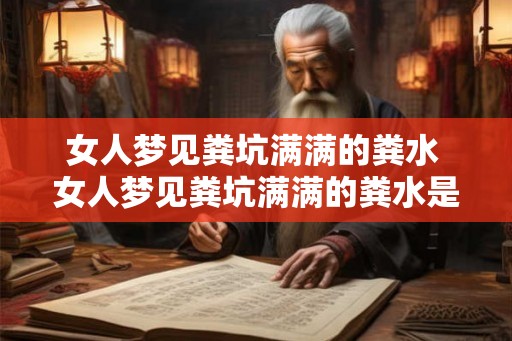 女人梦见粪坑满满的粪水 女人梦见粪坑满满的粪水是什么意思