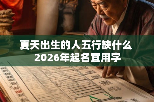 夏天出生的人五行缺什么 2026年起名宜用字