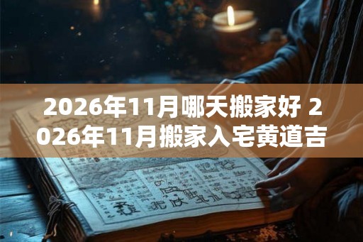 2026年11月哪天搬家好 2026年11月搬家入宅黄道吉日