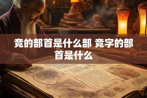 竞的部首是什么部 竞字的部首是什么