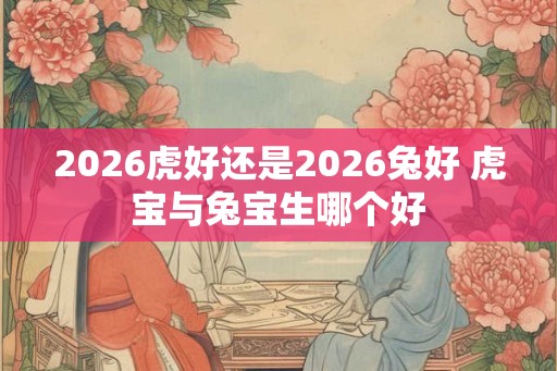 2026虎好还是2026兔好 虎宝与兔宝生哪个好 2026虎好还是2026兔好 虎宝与兔宝生哪个好