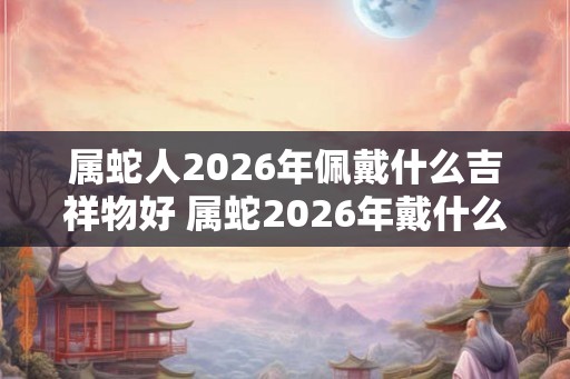 属蛇人2026年佩戴什么吉祥物好 属蛇2026年戴什么转运