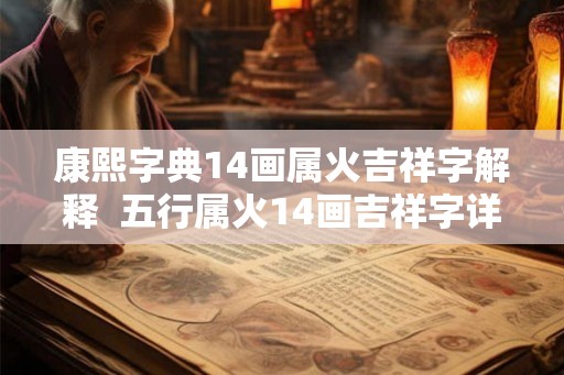 康熙字典14画属火吉祥字解释  五行属火14画吉祥字详解