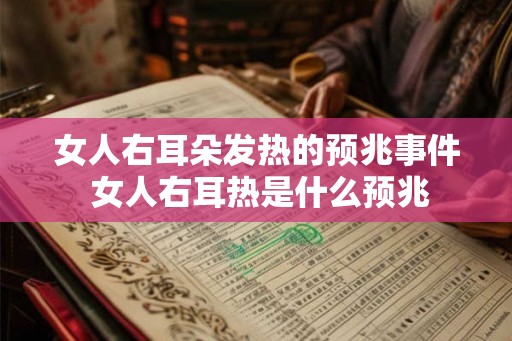女人右耳朵发热的预兆事件 女人右耳热是什么预兆