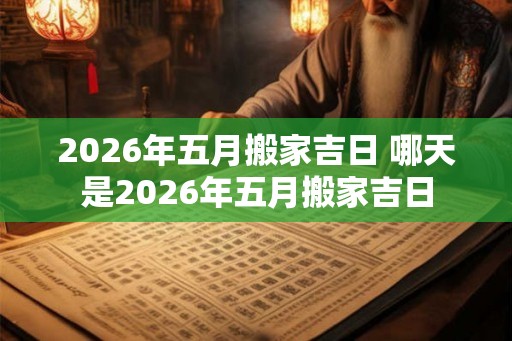 2026年五月搬家吉日 哪天是2026年五月搬家吉日