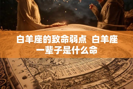 白羊座的致命弱点  白羊座一辈子是什么命