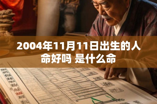 2004年11月11日出生的人命好吗 是什么命 2004年11月11日出生的人命好吗 是什么命