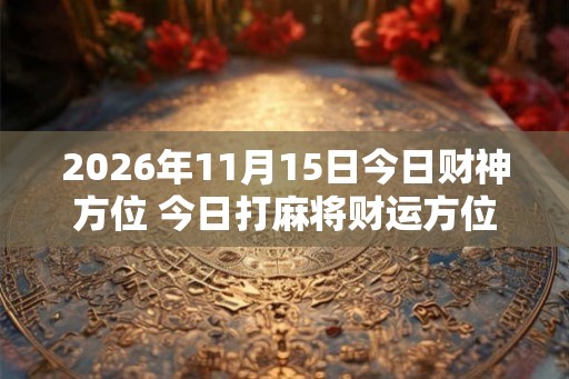 2026年11月15日今日财神方位 今日打麻将财运方位 2026年11月15日今日财神方位 今日打麻将财运方位