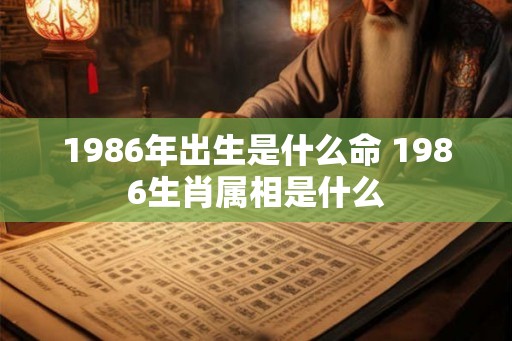 1986年出生是什么命 1986生肖属相是什么