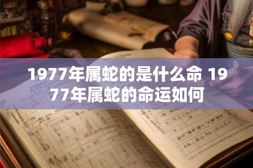 1977年属蛇的是什么命 1977年属蛇的命运如何