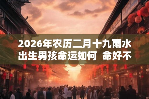 2026年农历二月十九雨水出生男孩命运如何  命好不好