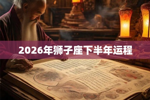 2026年狮子座下半年运程