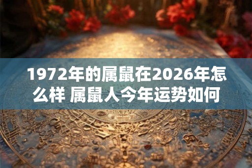 1972年的属鼠在2026年怎么样 属鼠人今年运势如何 1972年的属鼠在2026年怎么样 属鼠人今年运势如何