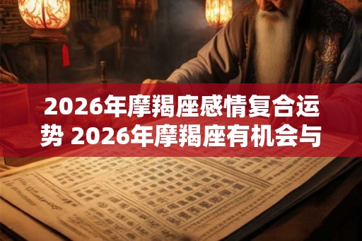 2026年摩羯座感情复合运势 2026年摩羯座有机会与前任复合吗