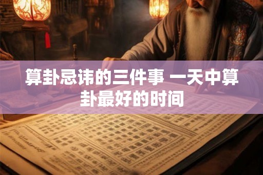 算卦忌讳的三件事 一天中算卦最好的时间