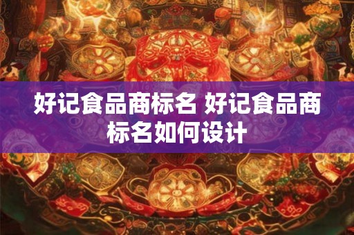 好记食品商标名 好记食品商标名如何设计 好记食品商标名 好记食品商标名如何设计