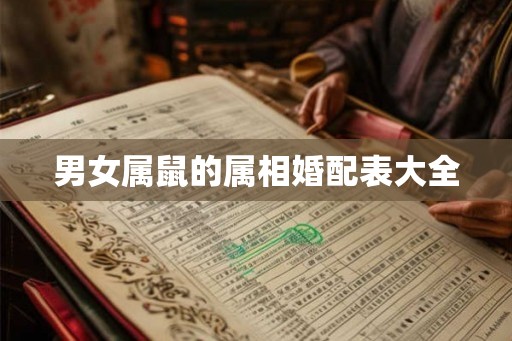 男女属鼠的属相婚配表大全