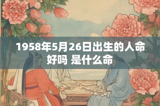 1958年5月26日出生的人命好吗 是什么命 1958年5月26日出生的人命好吗 是什么命