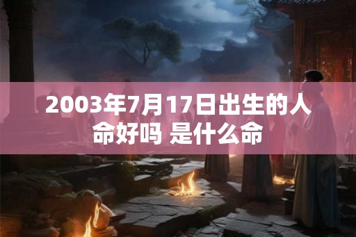 2003年7月17日出生的人命好吗 是什么命